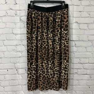 Leopard Midi Skirt